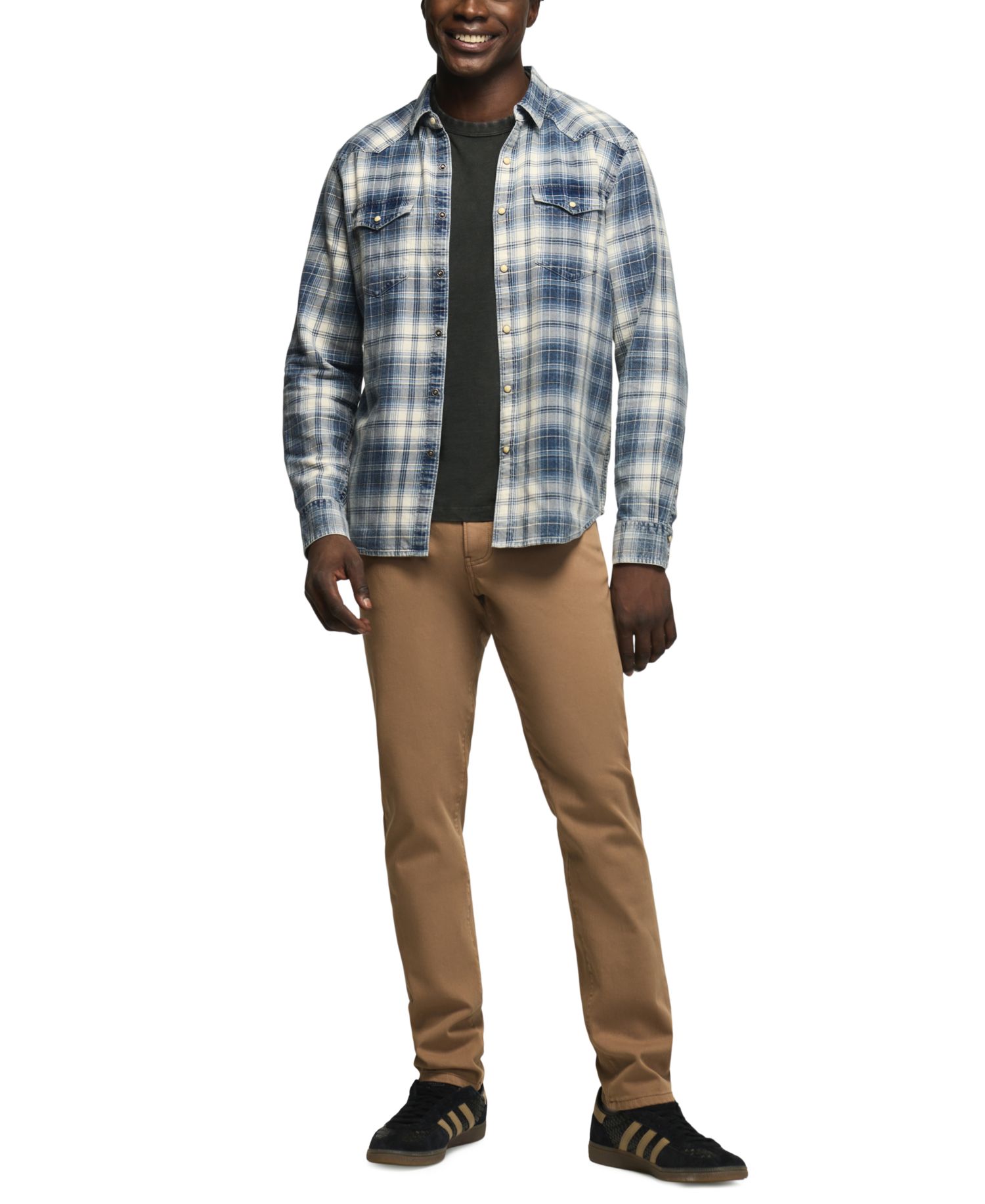 Men's Mesa Long-Sleeve Western Plaid Shirt