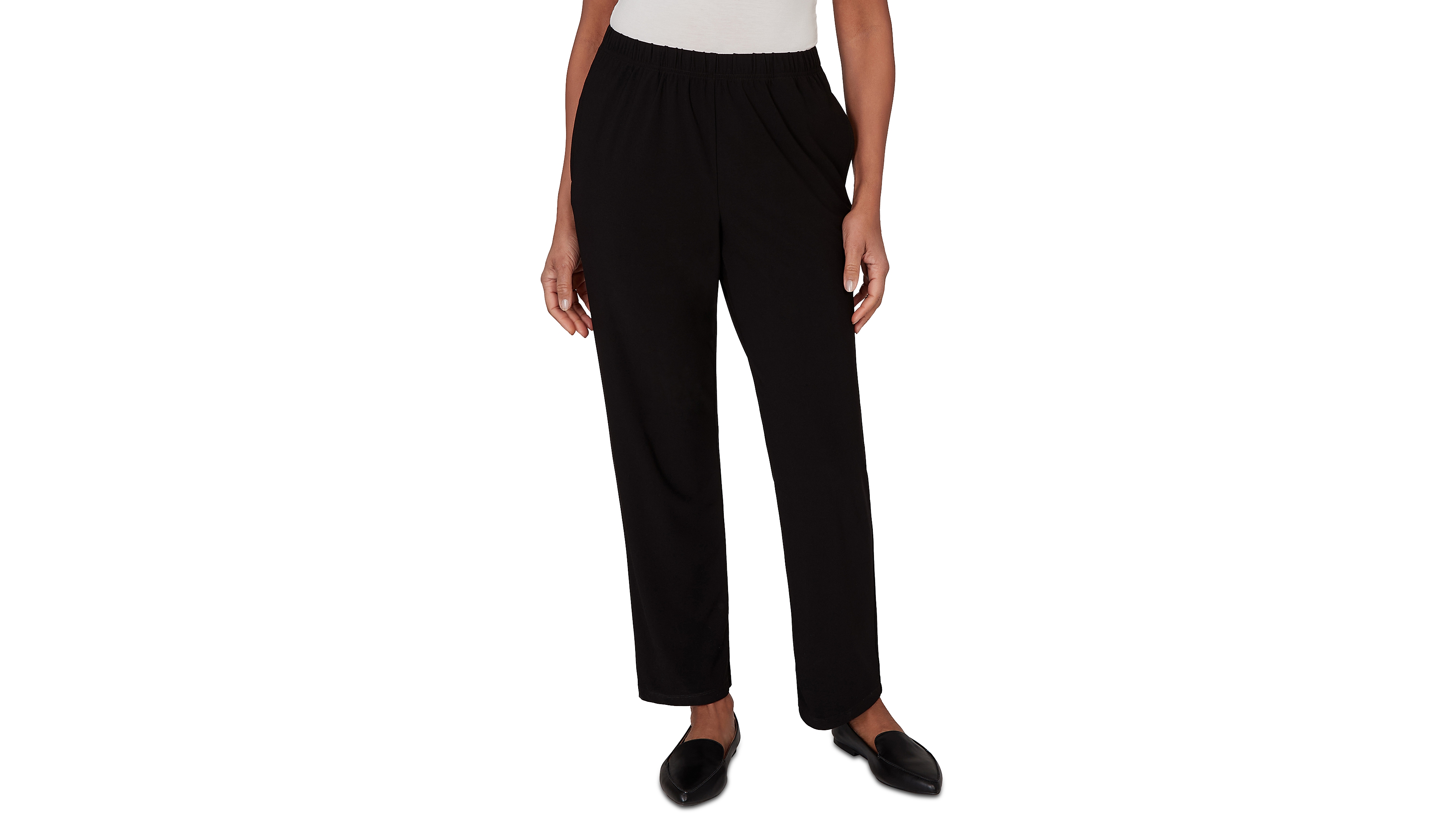 Alfred Dunner Petite Soft Crepe Short Length Pants