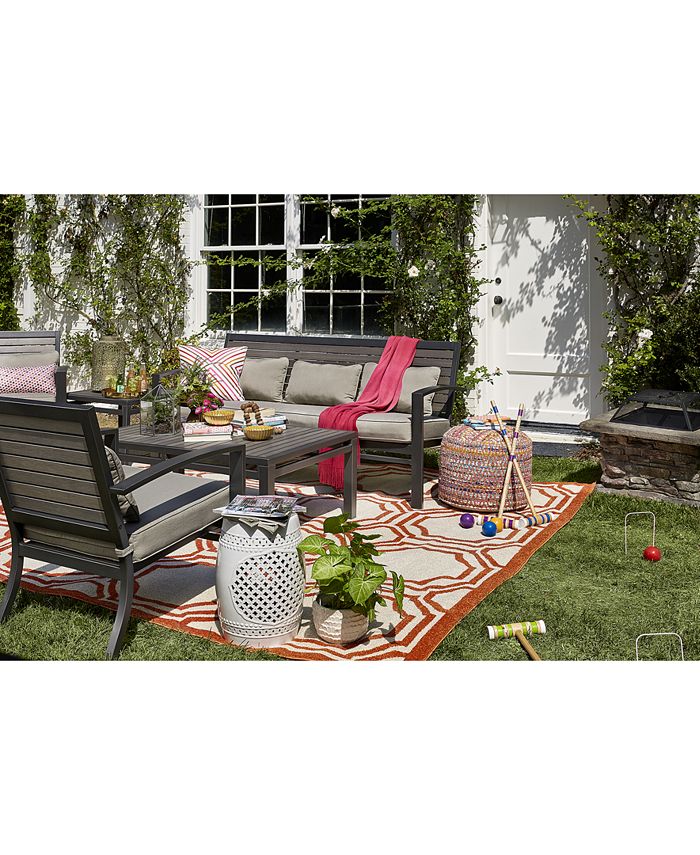 Furniture CLOSEOUT! Marlough Aluminum Outdoor Club Chair, Created for