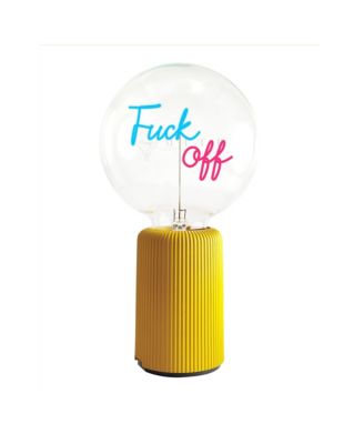 Bulb FUCK OFF with Base Table Lamp PORTABLE Pop Nomad