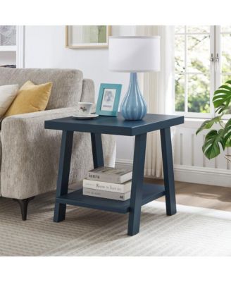 Athens Contemporary Wood Shelf End Table