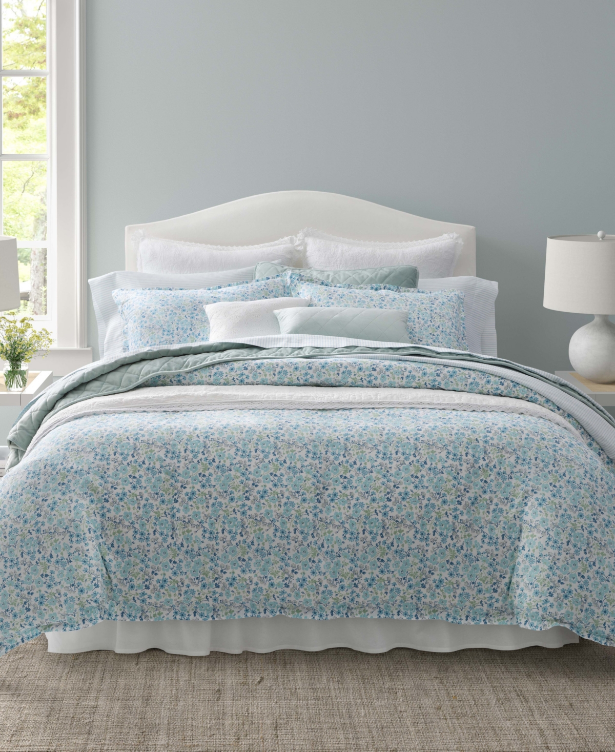 Laura Ashley Jaynie Stonewashed Cotton -Pc. Duvet Cover Set