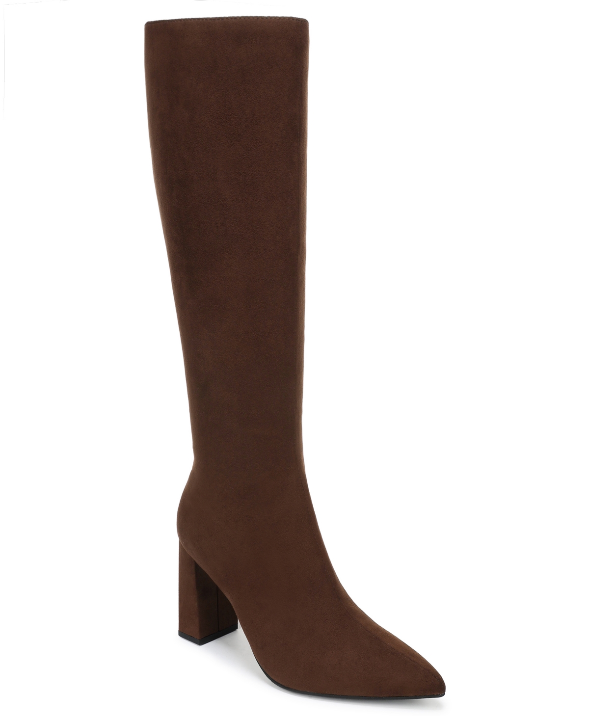 Wild Pair Women's Extra Wide-calf Knee-high Block Heel Dress Boots, Macy's Exclusive In Downtown Brown