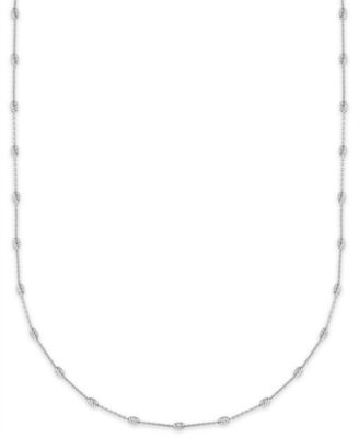 Macy's Bead Necklace in 10k White Gold and Yellow Gold