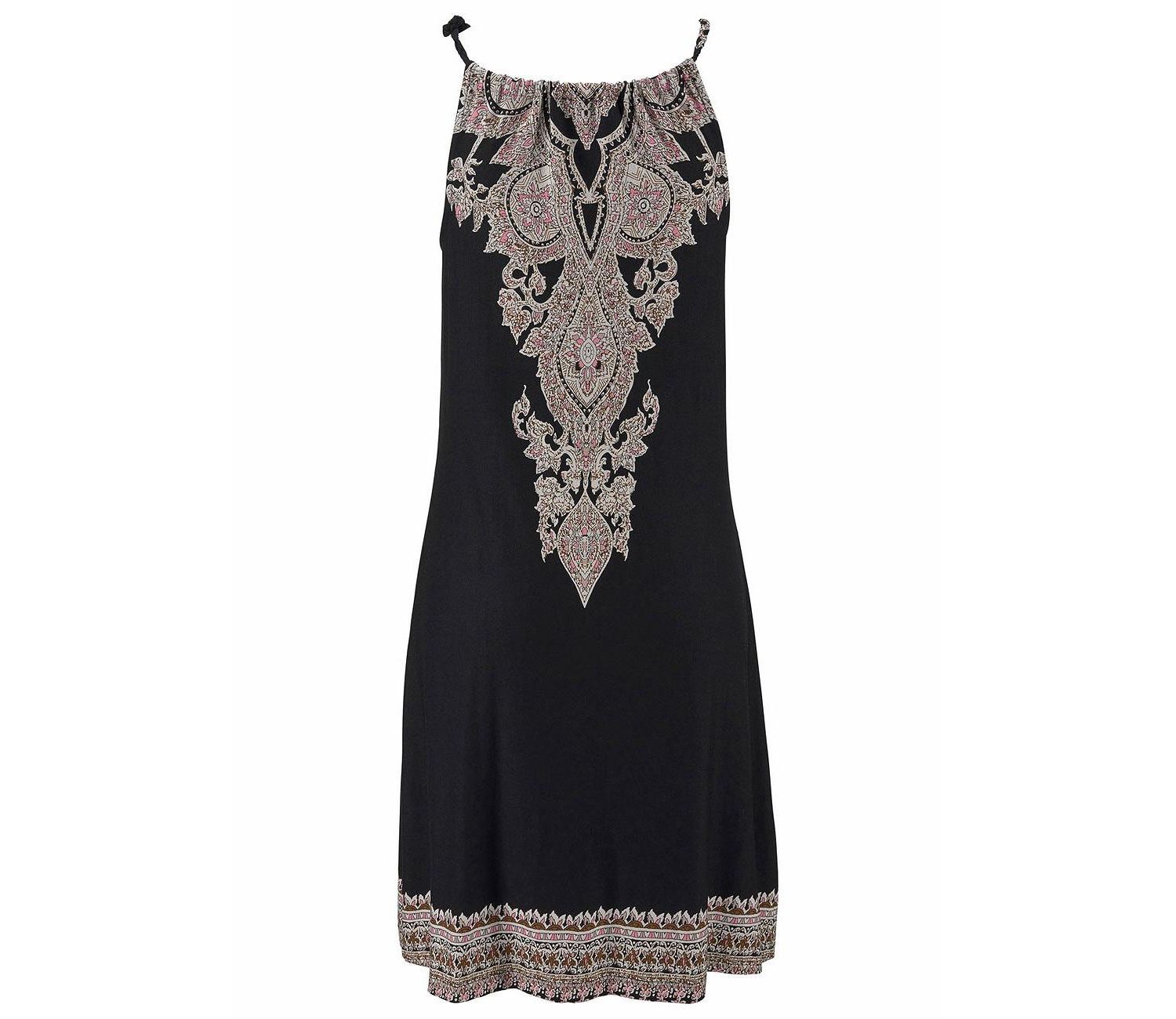 Women's Printed Keyhole Scoop-Neck Dress