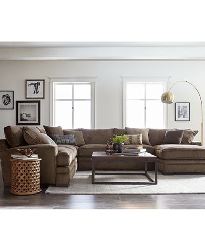 CLOSEOUT! Teddy Fabric Sectional Collection, Created for 