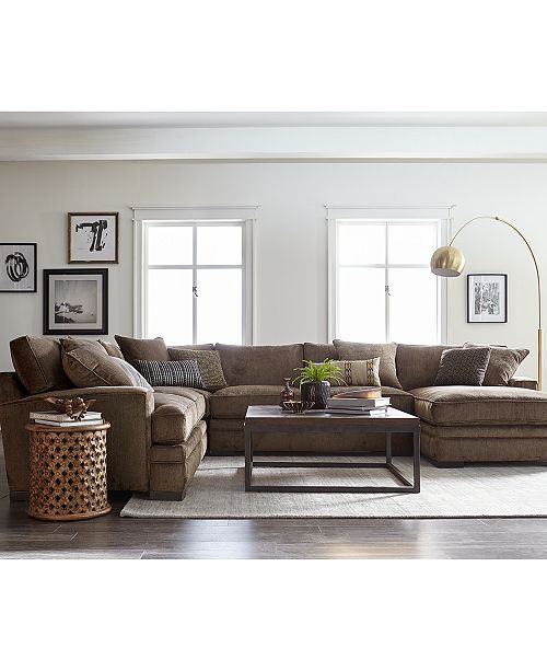 Furniture CLOSEOUT! Teddy Fabric Sectional Collection, Created for Macy&#39;s & Reviews - Furniture ...