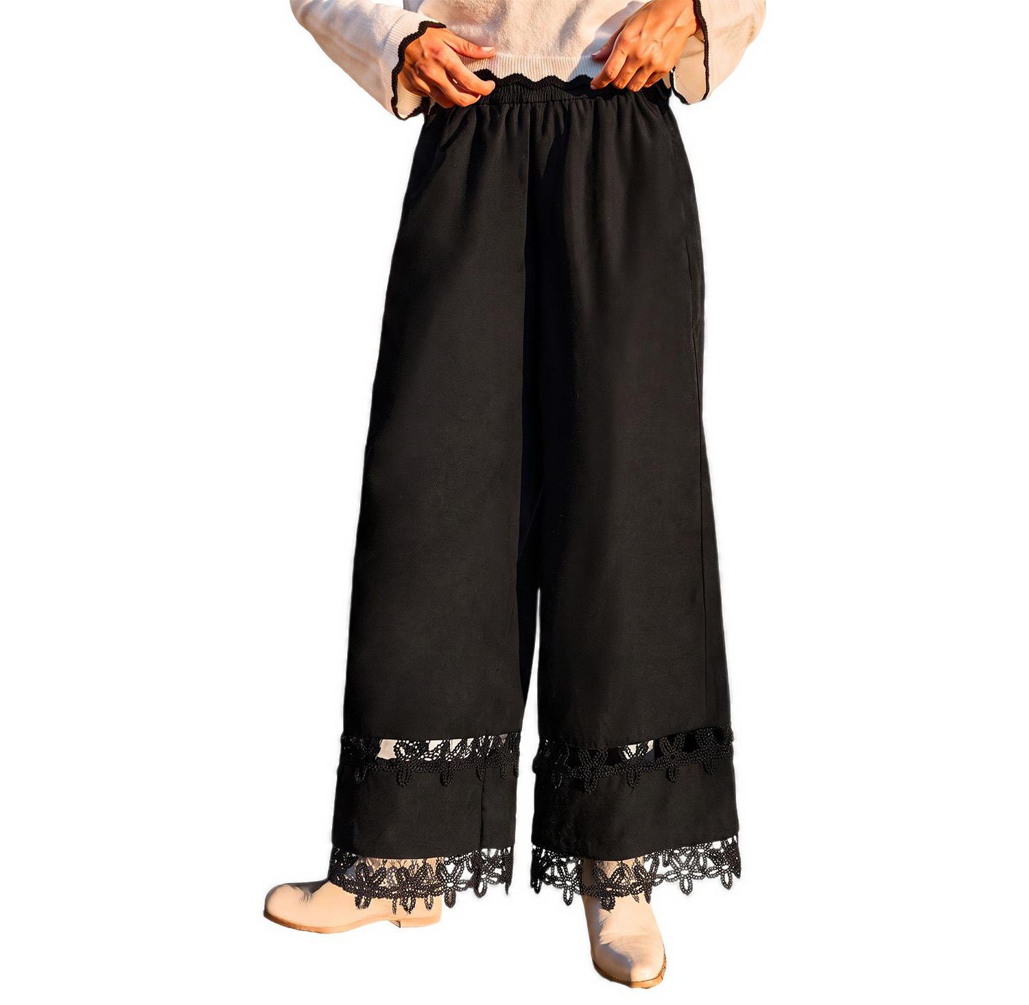 Women's Beach House Wide-Leg Pull-On Crochet Pants