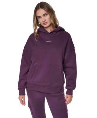 Women's Metallic Bubble Logo Oversized Drop-Shoulder Hoodie