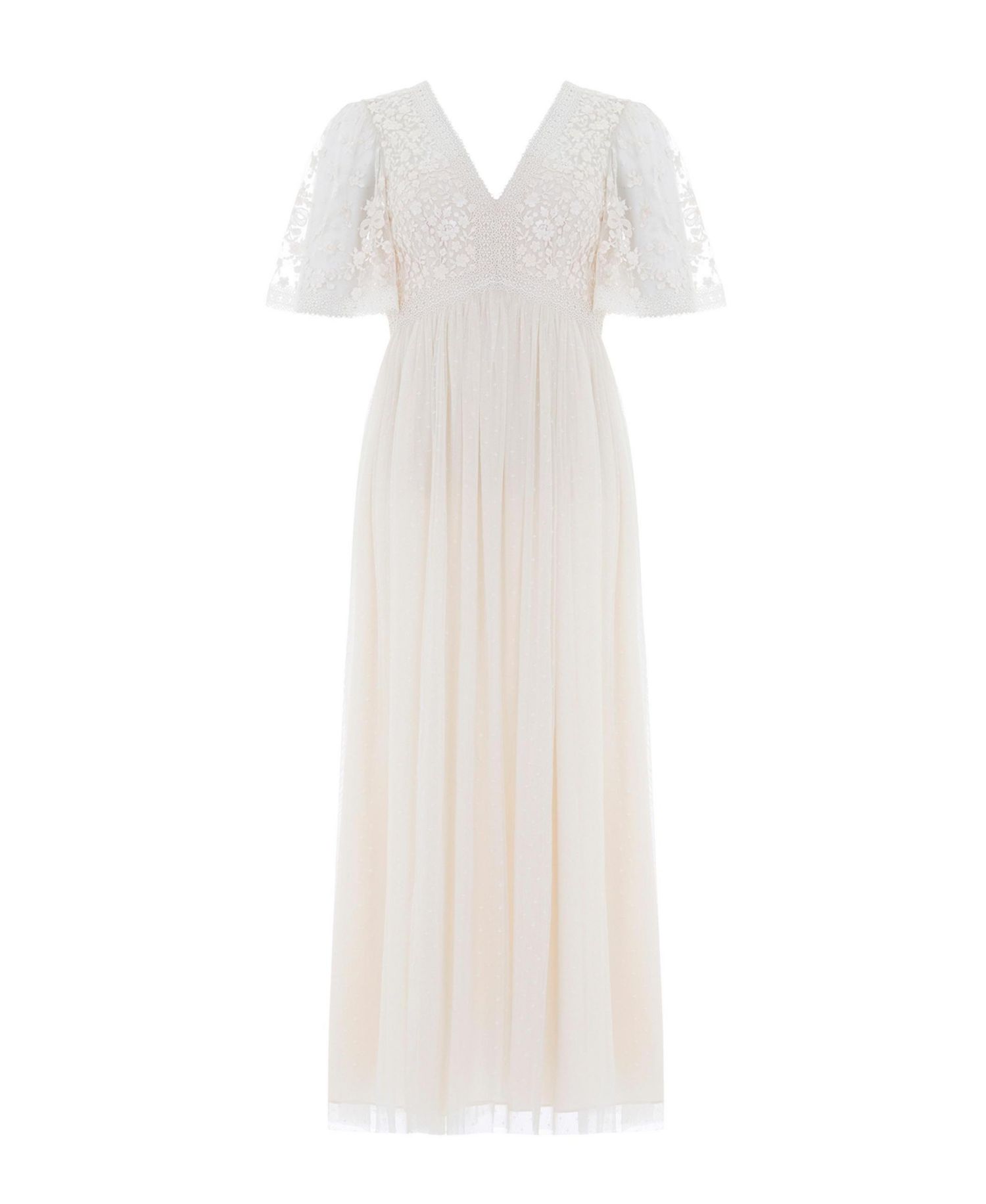 Women's Celestia Floral-Embroidered Short-Sleeve Maxi Dress