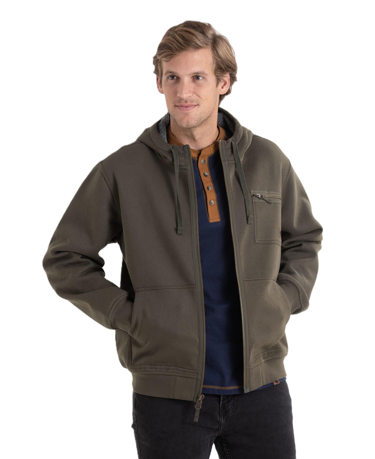 Men's North Woods Berber-Lined Relaxed-Fit Full-Zip Hoodie