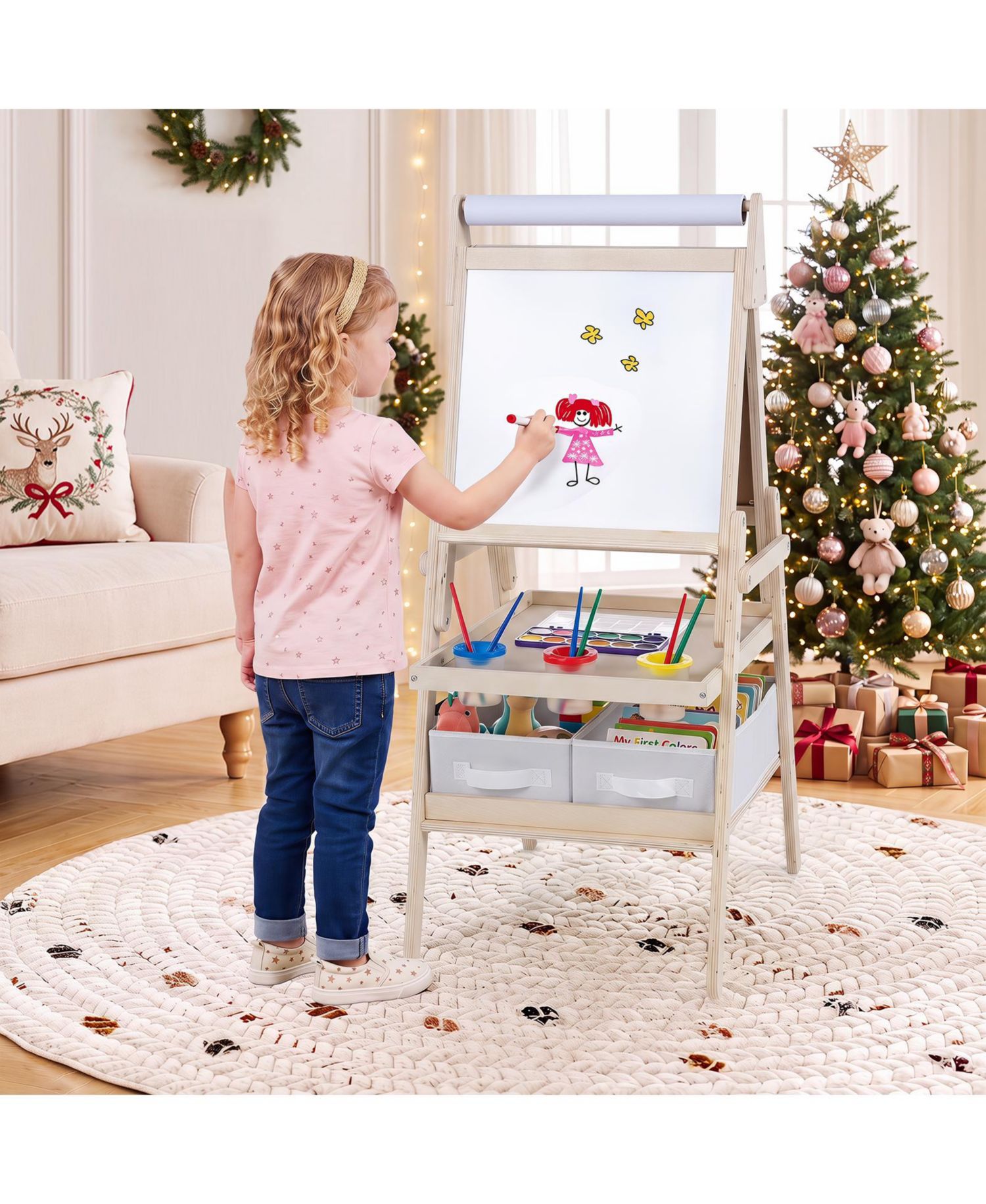 Ages 3+ Double-Sided Magnetic Easel