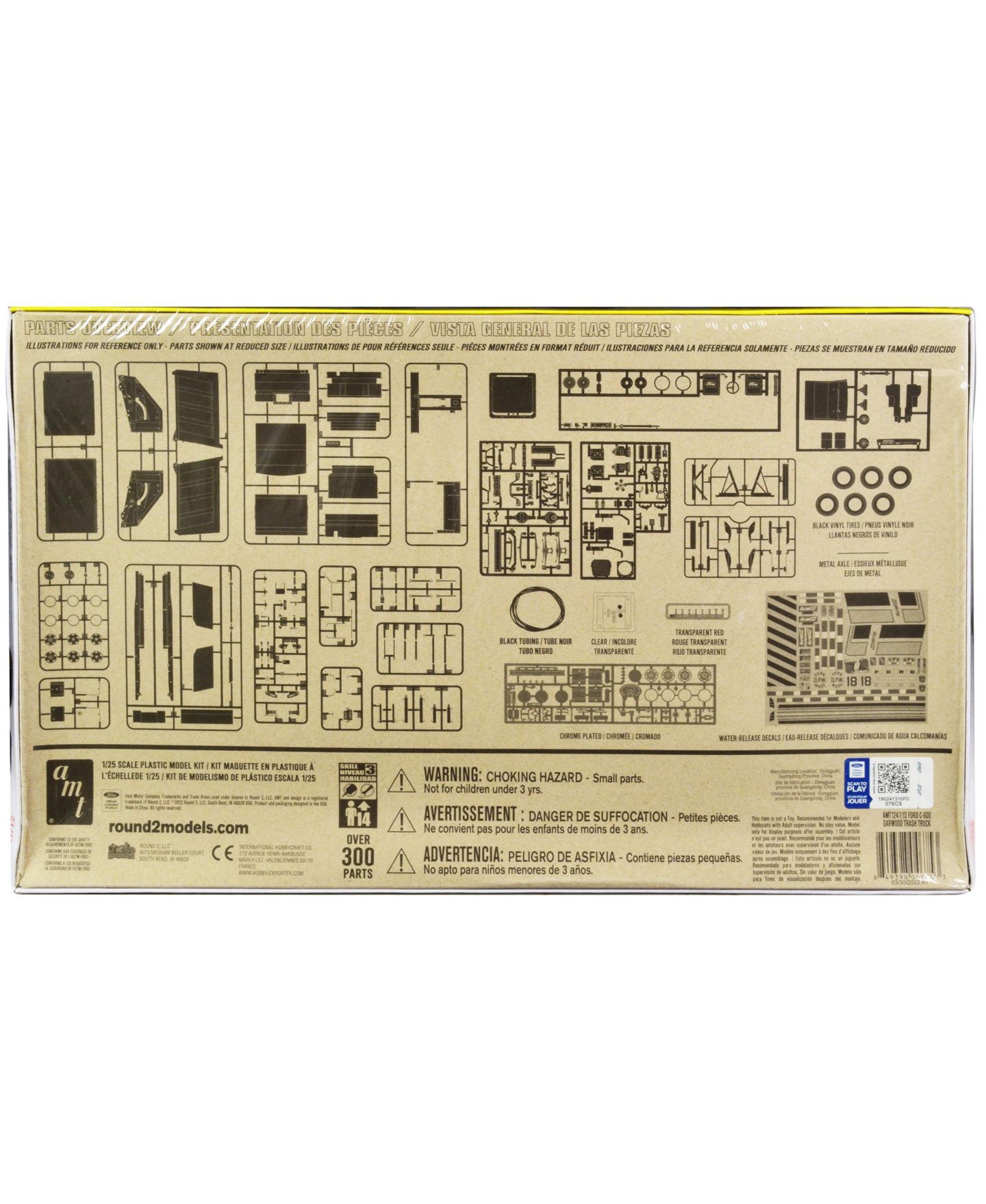 Детские конструкторы AMT Ford C-900 GarWood Refuse Garbage Truck with Load-Packer 1/25 Scale 300+ Piece Model Kit, Ages 14+ — фото 4
