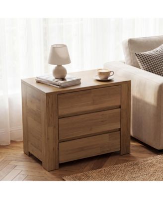 31" Large Nightstand with 3 Drawers