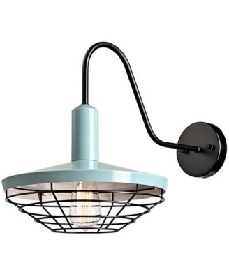 Wall Sconce Farmhouse Gooseneck Wall Light Fixture with Barn Shade