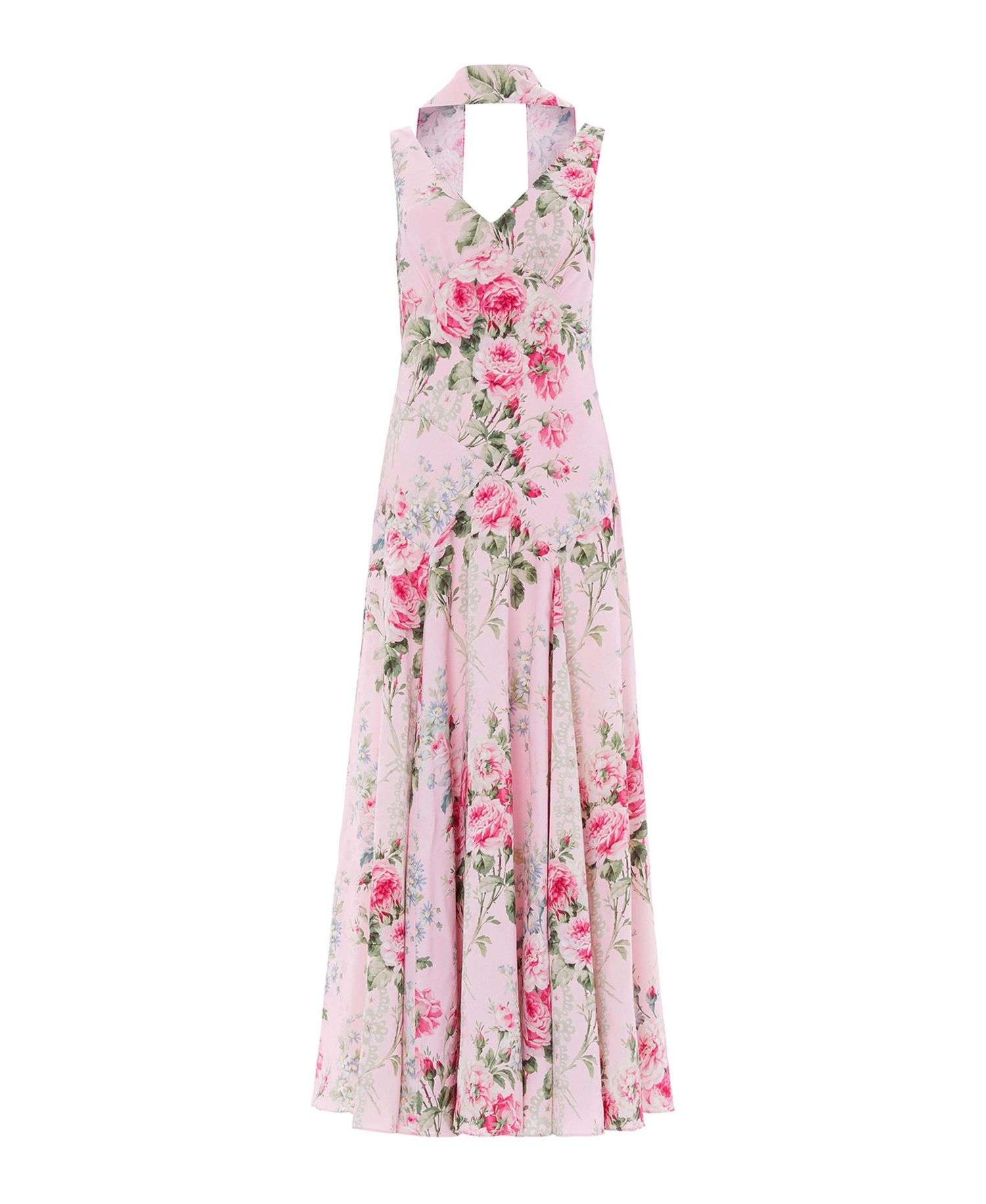 Women's Palace Garden Floral-Print Jacquard V-Neck Gown