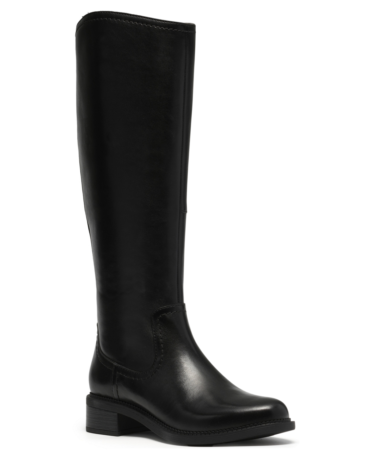 Clarks Women's Maye Tall Riding Boots - Black Leather