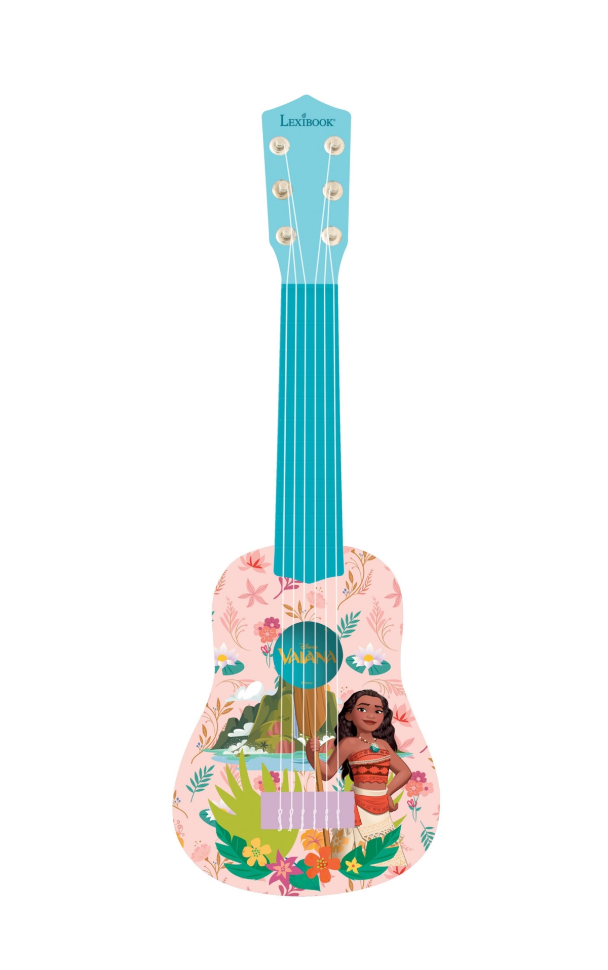 Disney Moana My First Guitar 6 Nylon Strings Guitar and Learning Guide, 2-Piece Set, Ages 3+