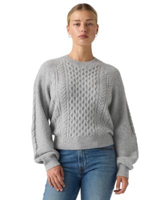 Women's Jolie Cable-Knit Long-Sleeve Crewneck Sweater