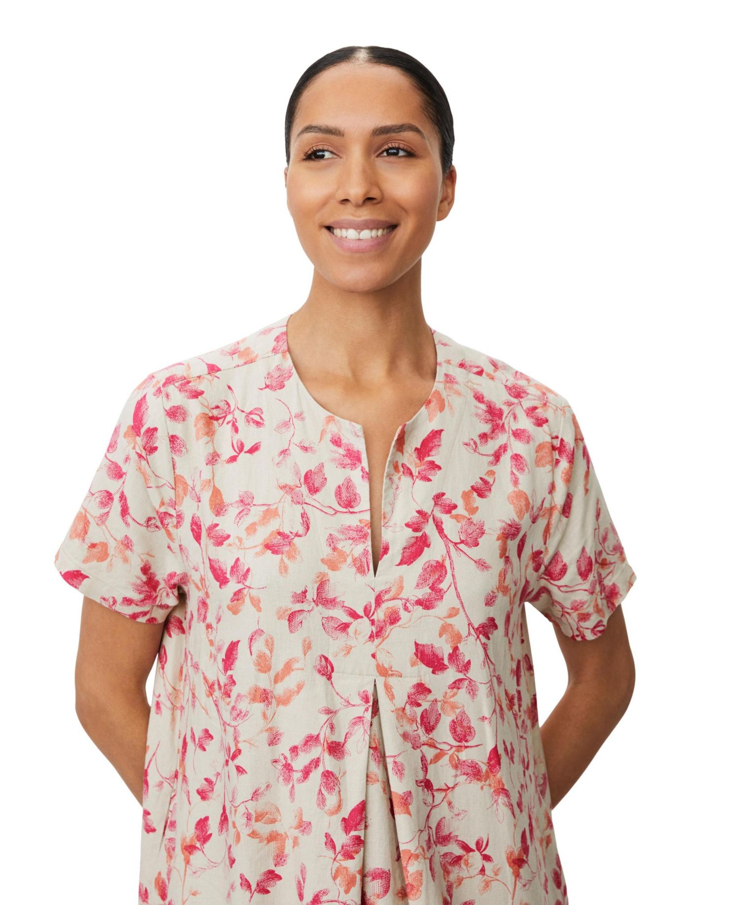 Women's MaNipani Floral-Print Midi V-Neck Dress