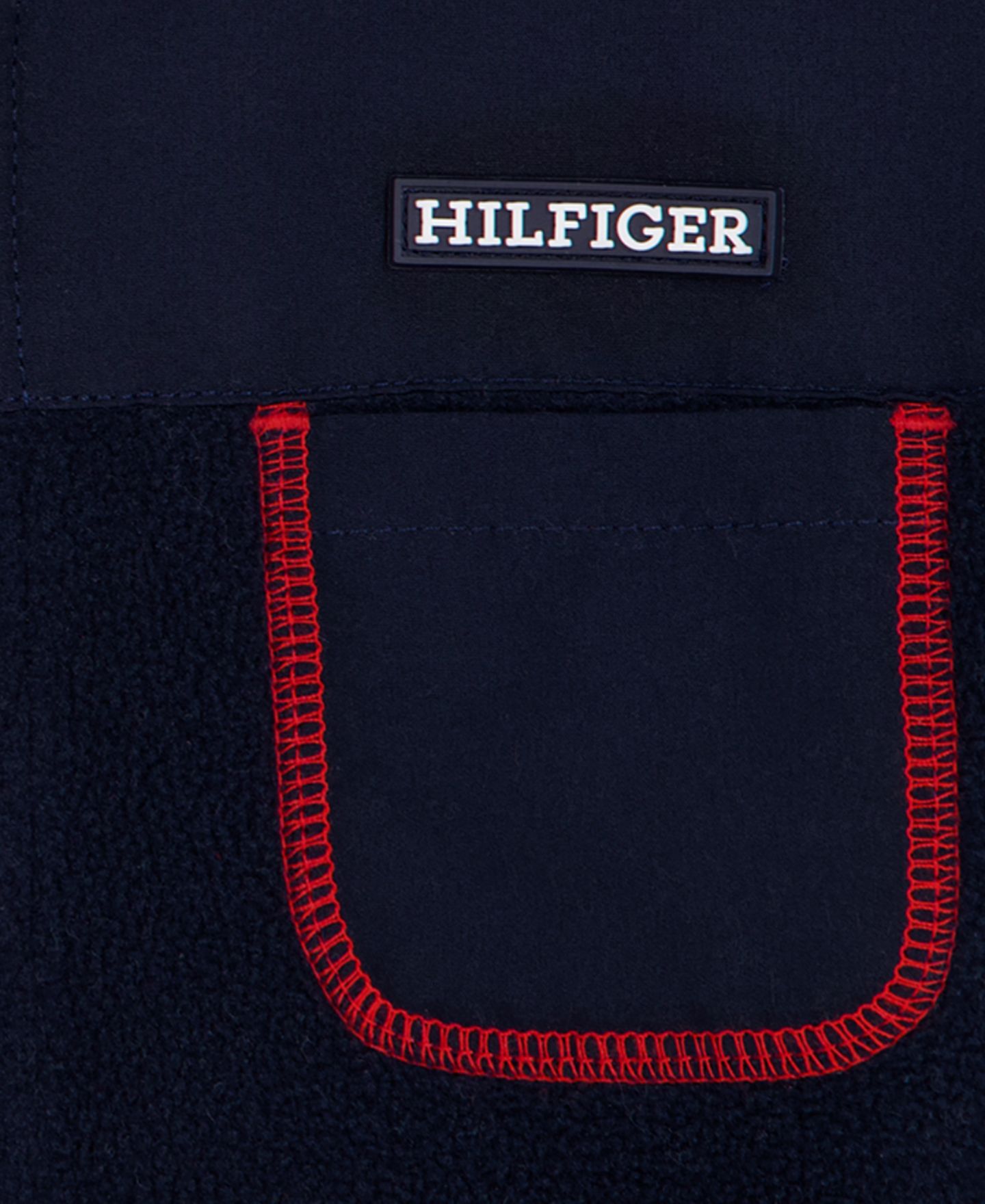 Детский комплект Tommy Hilfiger: куртка на молнии с капюшоном, футболка и джоггеры, цвет: Тёмно-синий / Белый — фото 8