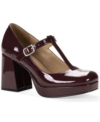 Women's Vesperaa T-Strap Square Toe Mary Jane Pumps