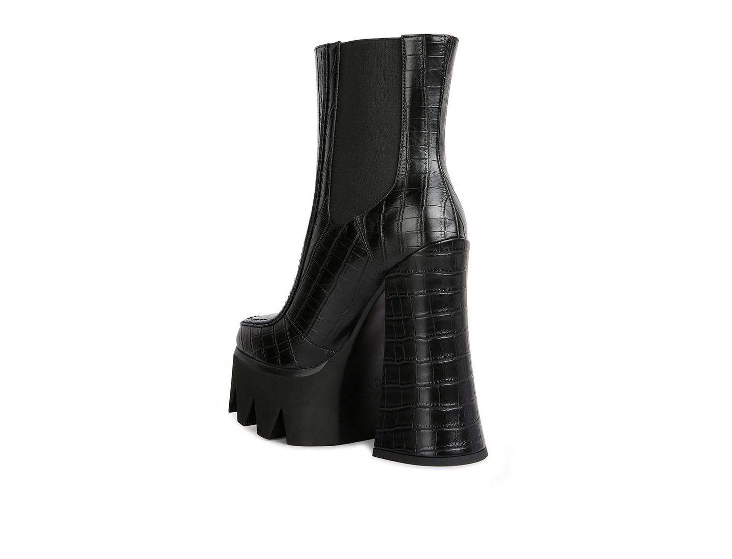 Женские ботинки London Rag Bounty High Platform Heel Chelsea, цвет: Чёрный — фото 6