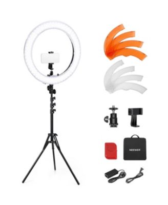 18-Inch 55W Dimmable Bi-Color Bluetooth Ring Light Kit for Smartphones and DSLR Cameras
