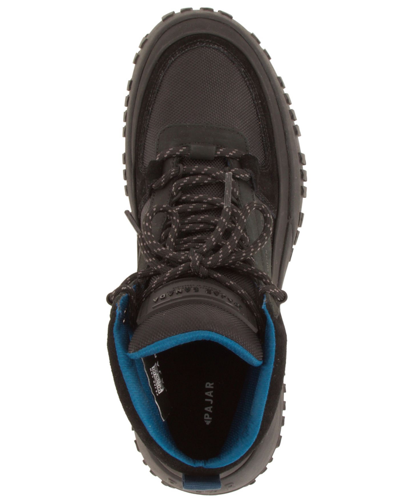 Мужские ботинки Pajar Nordura Lug Sole Round-Toe Nubuck Leather & Suede Trim, цвет: Чёрный — фото 4