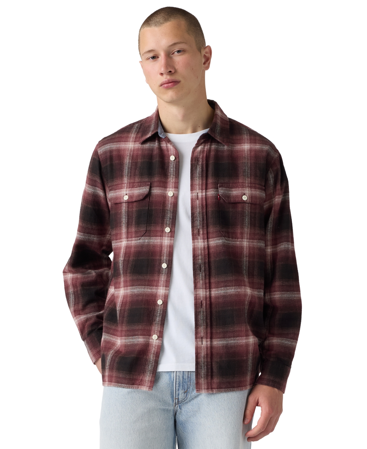 Levi's Men's Classic Worker Long-Sleeve Flannel Shirt - Vineyard Vine Flannel