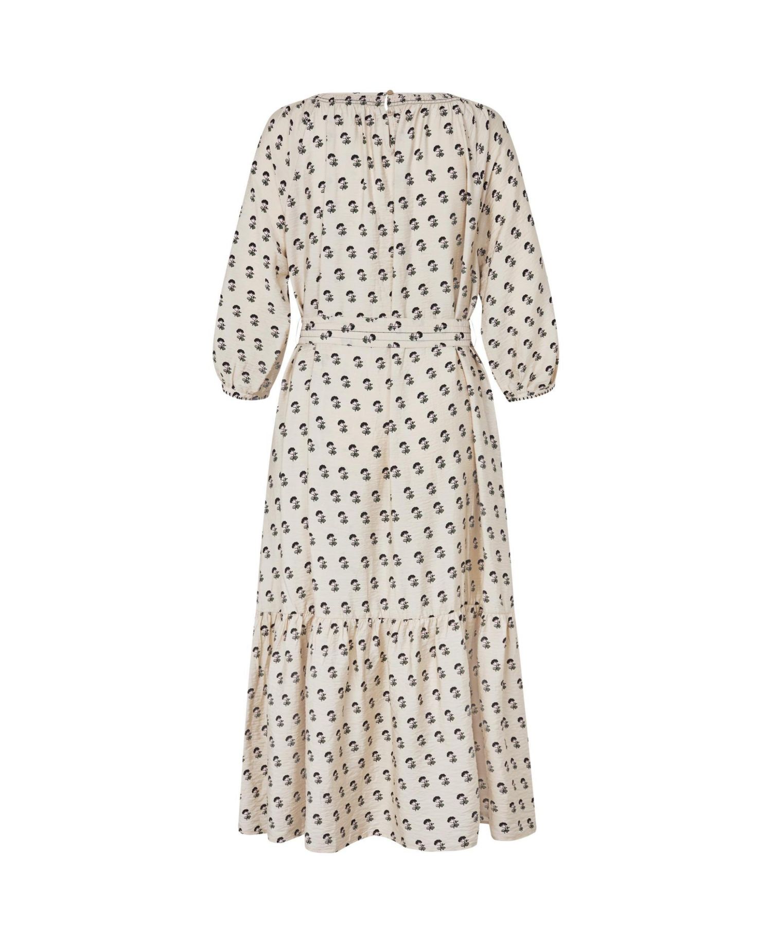 Women's Gathered Neck Midi Dress