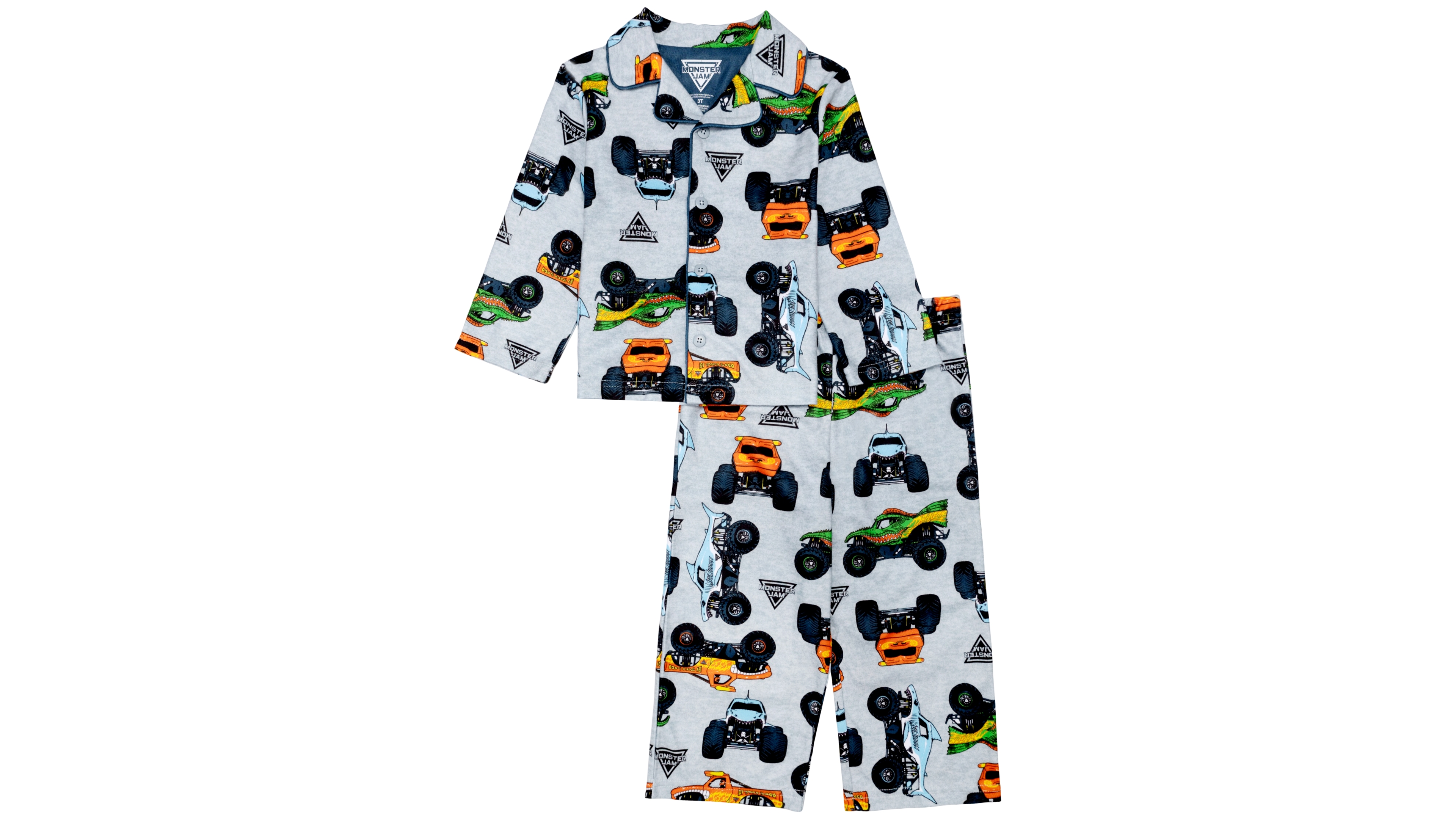 Ame Toddler Boys' 2T-5T Monster Jam Long-Sleeve Top and Pants, 2-Piece Set, 2-Pack