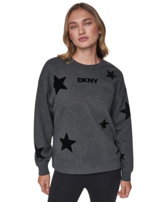 Women's Scattered Flocked Star Tribeca Long-Sleeve Cotton-Blend Pullover