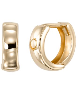 Small Huggie Earrings in 14k Yellow Gold