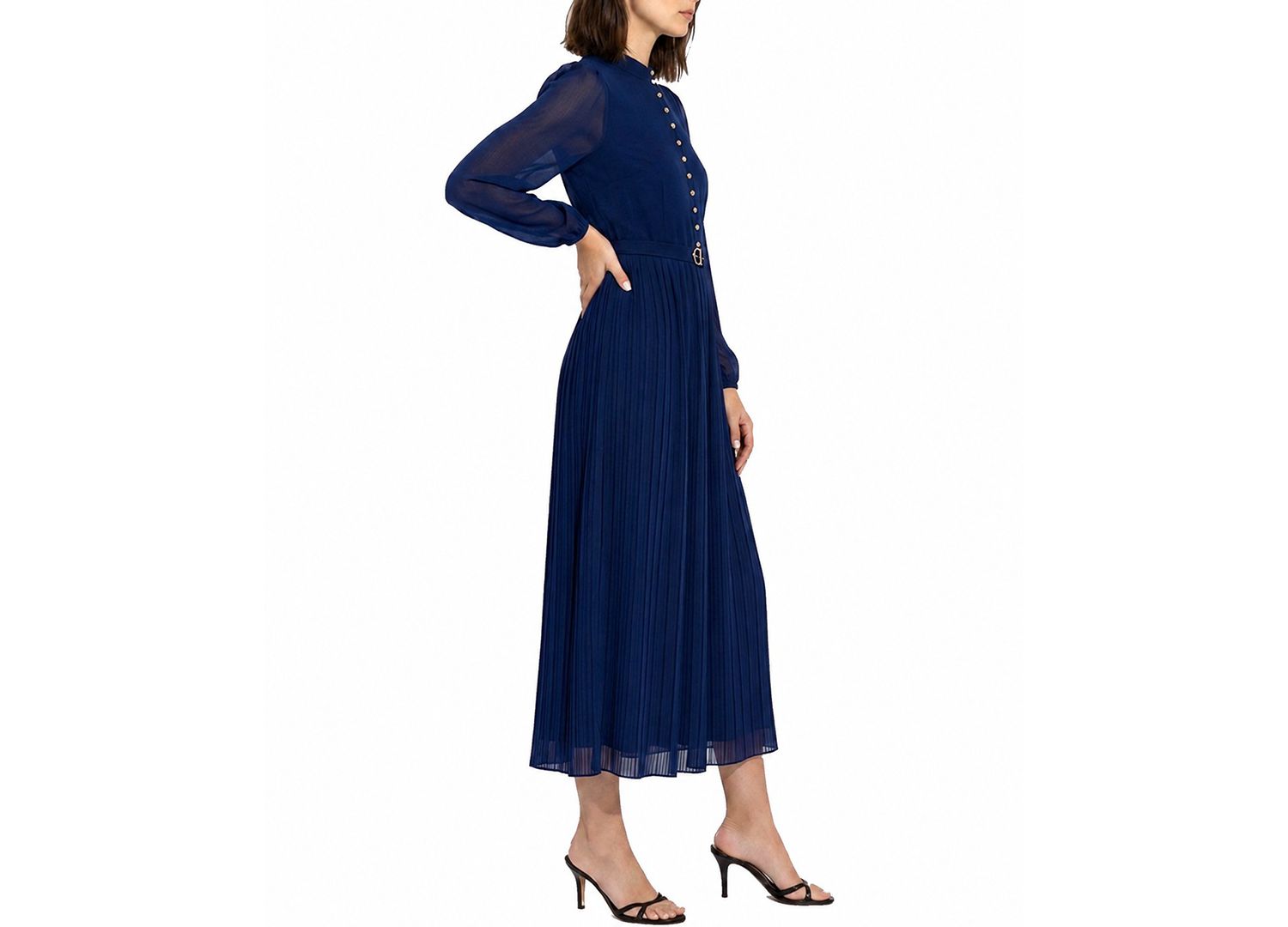 Women's Adira A-Line Mock Neck Long Sleeve Dress