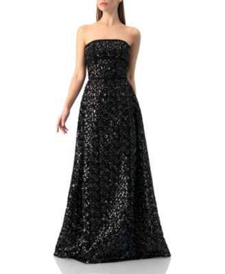 Women's Strapless Sequin A-Line Ballgown