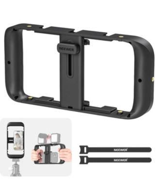 Adjustable Multiple Accessory Mounts Mobile Phone Video Rig for iPhones, Samsung, Google Pixel, and More
