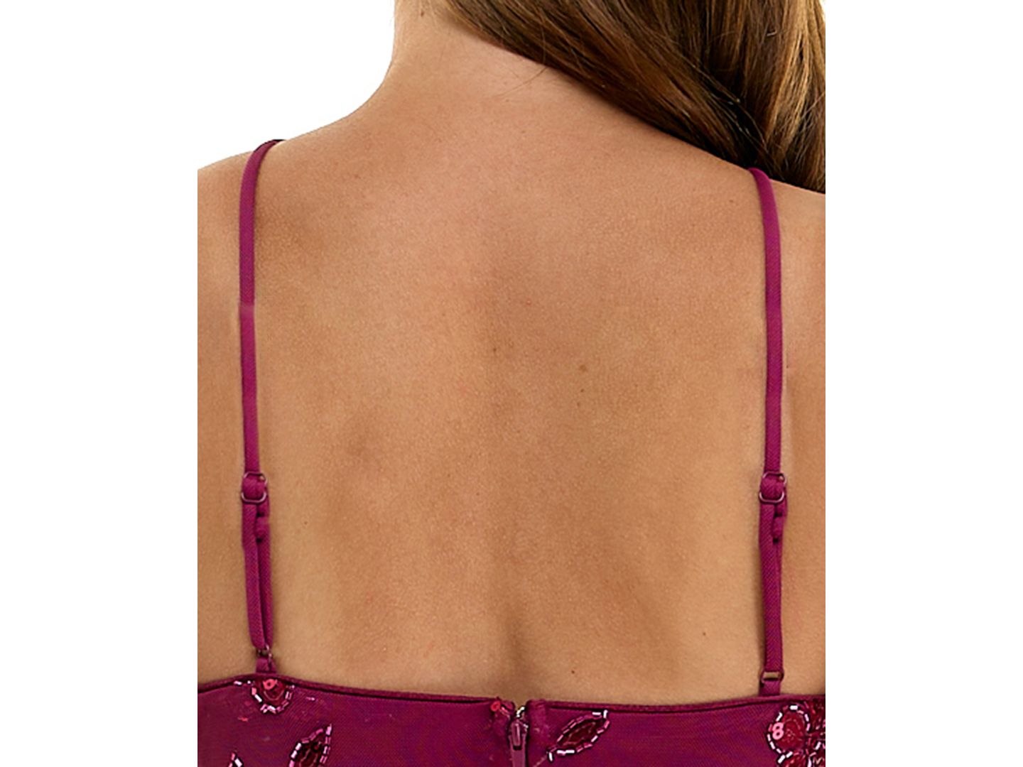 Женское платье SENI & CADE Juniors' Floral Sequin Beaded Halter, цвет: Мерло — фото 3