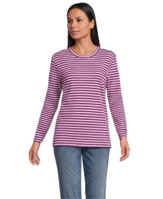 Women's Cotton Relaxed Long Sleeve Crew Neck