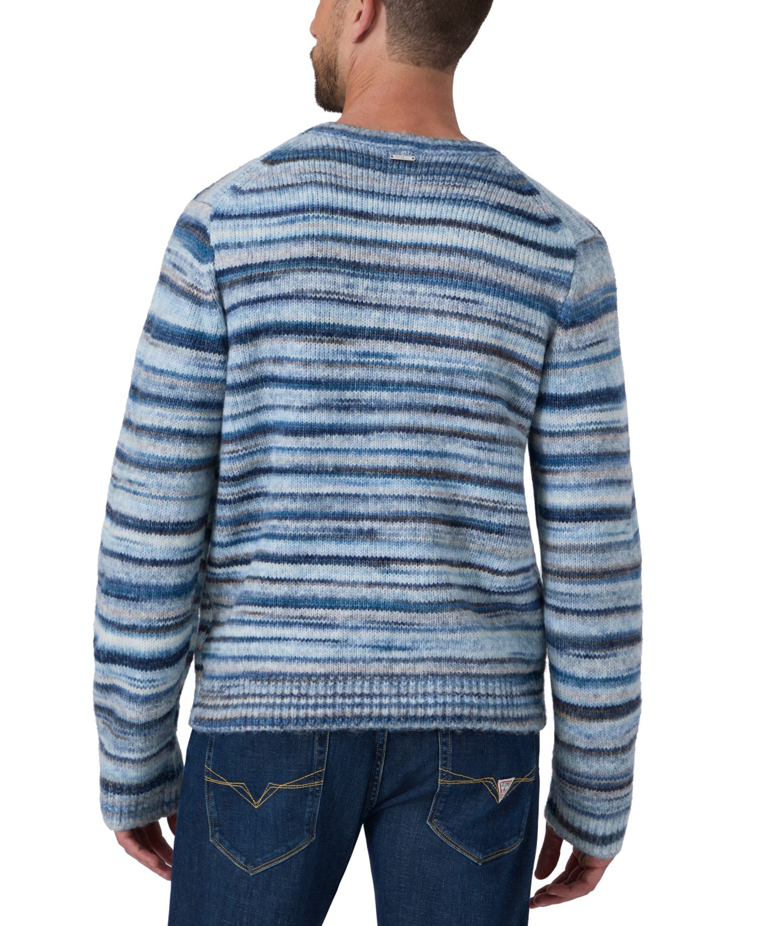 Men's Zayn Wool-Blend Stripe Crewneck Sweater