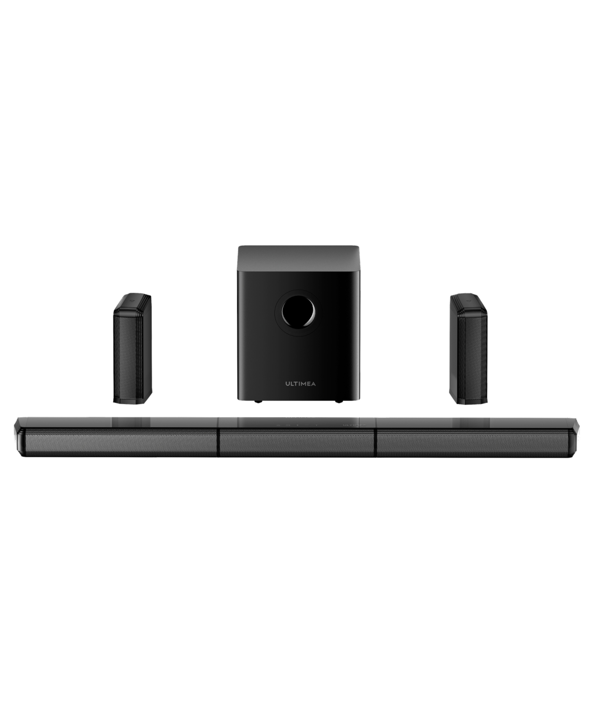 Ultimea Apollo S70 Ultra 7.1ch Soundbar, Wireless Subwoofer, 2 Surround Speakers, Rgb, 410W, App Control, Hdmi/Opt/Aux - Black