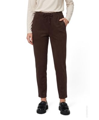 Women's Lisa Faux Suede Drawstring Straight Pants