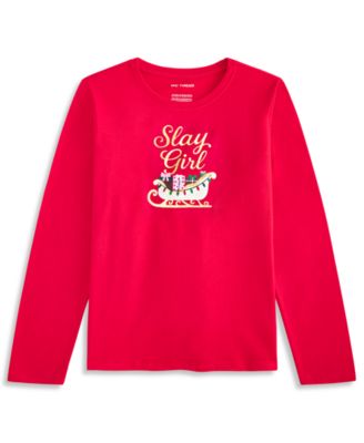Girls' XS-XL Slay Girl Fitted Graphic Long-Sleeve T-Shirt