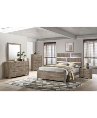 6-Piece Bedroom Set - King Size Bed with Dresser, Mirror, Chest and 2 Nightstands