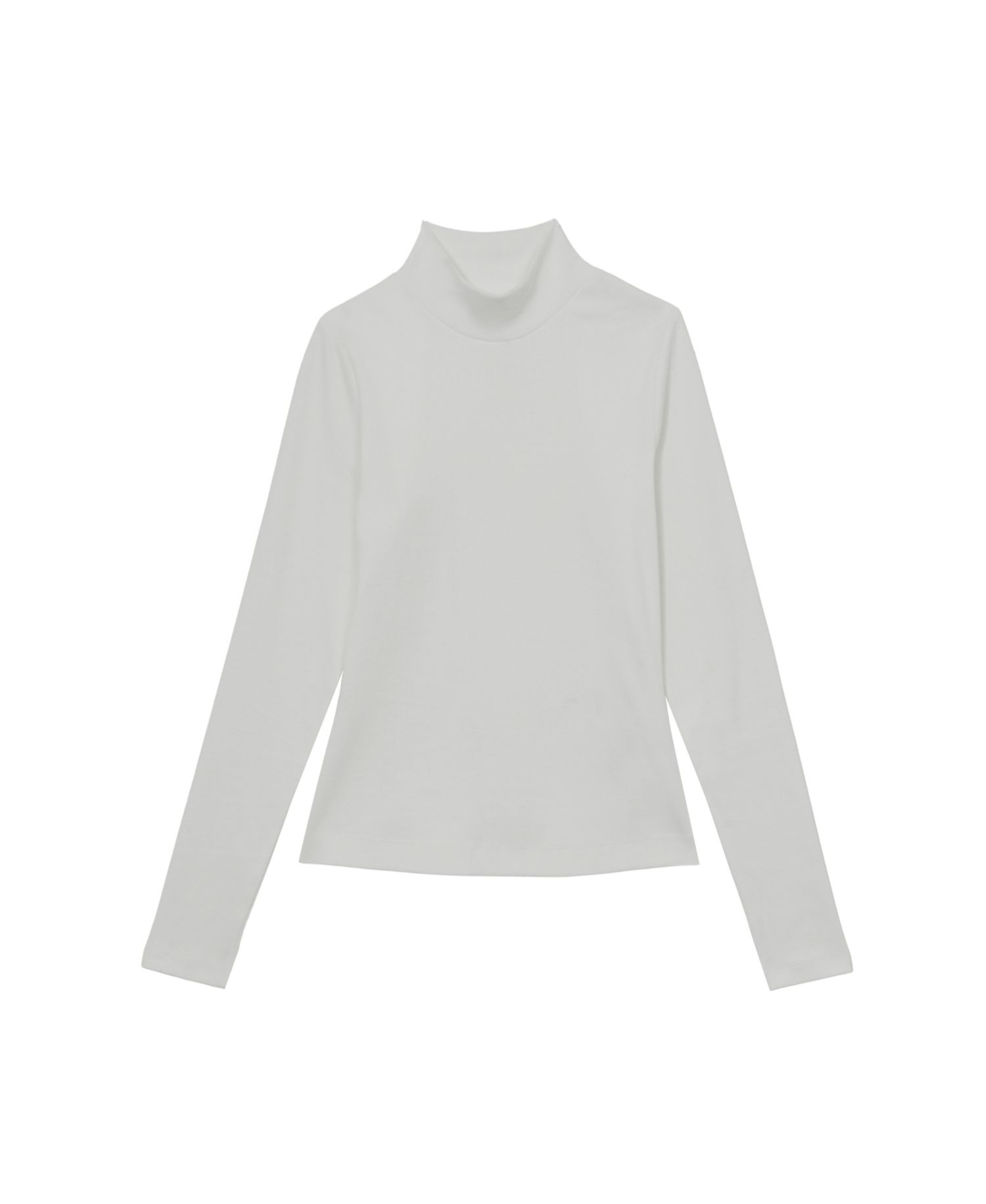 Women's Polly Ribbed Funnel Neck Long Sleeve Top