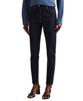 Petite Hattie High-Waisted Dark Rinse Jeans
