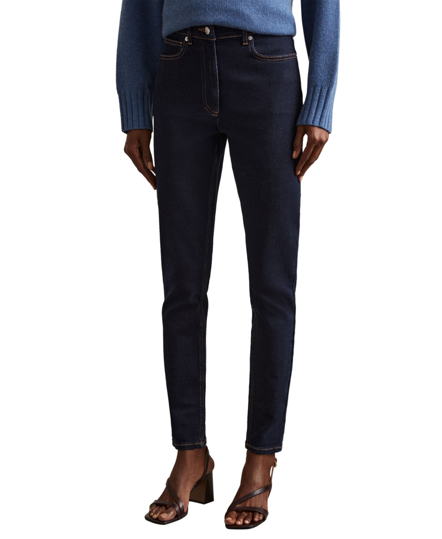Petite Hattie High-Waisted Dark Rinse Jeans