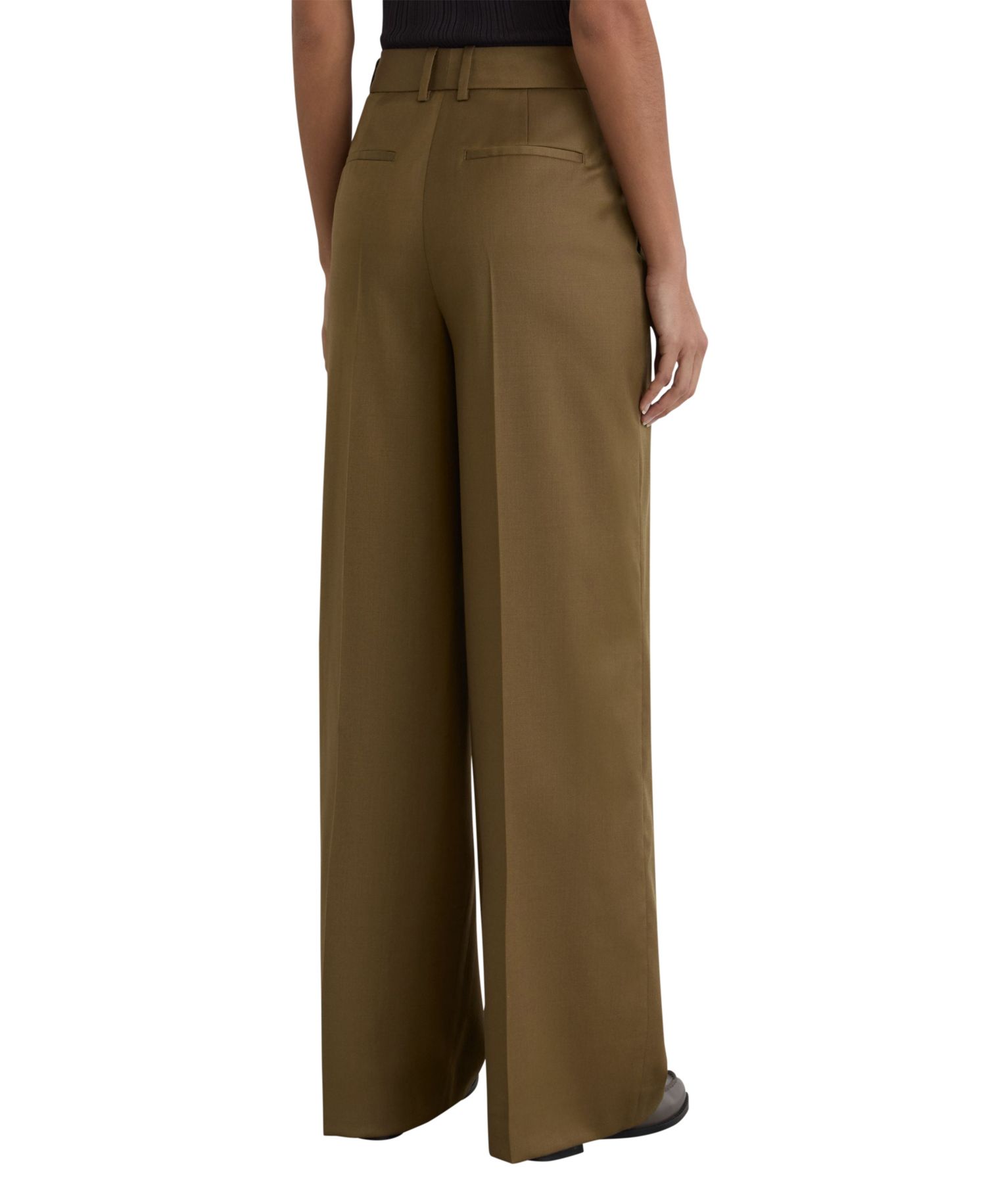 Petite Adie Wool-Blend Wide-Leg Trousers