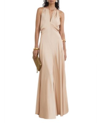 Women's Lilianna Satin Halterneck Maxi Dress