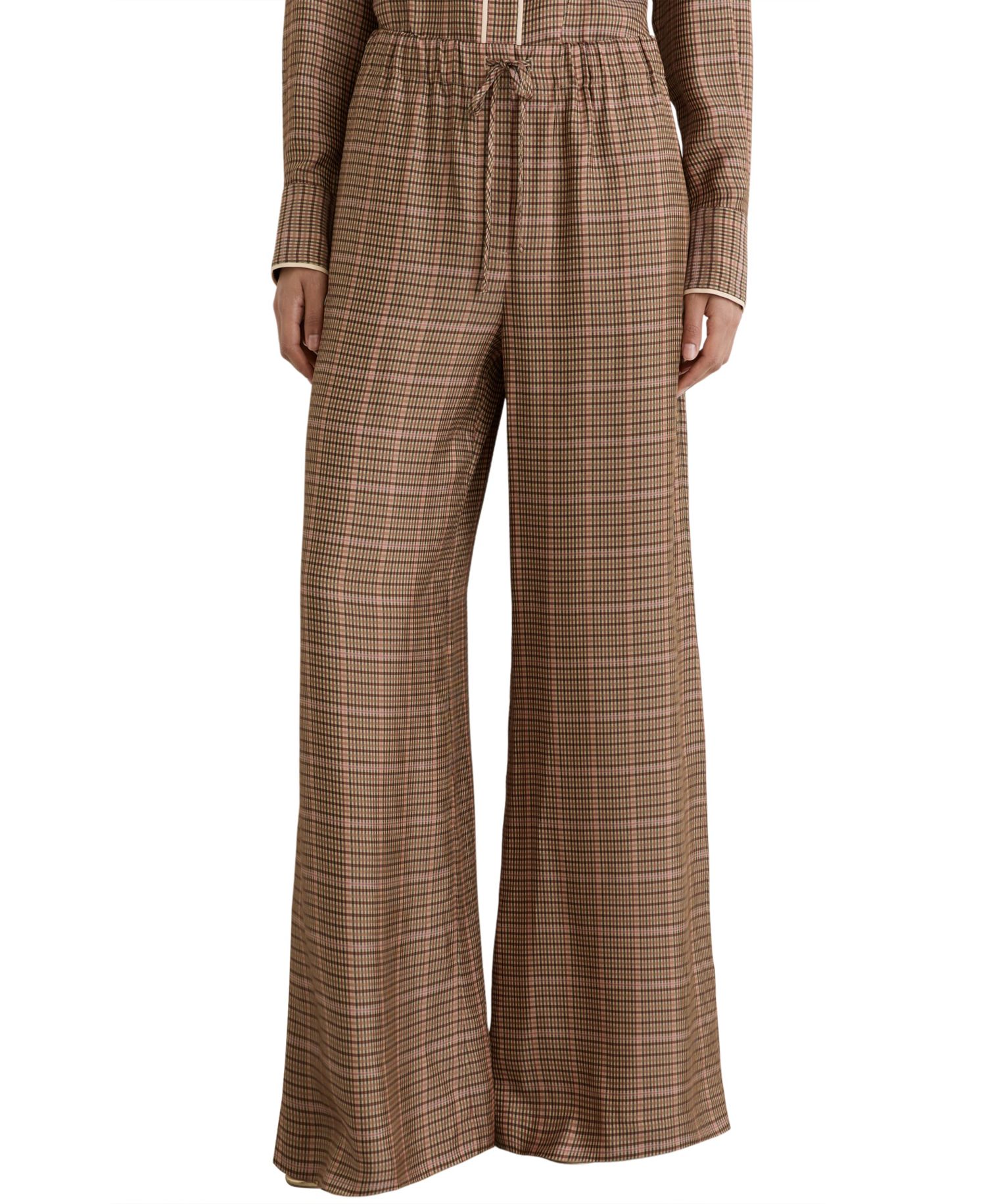 Women's Minnie Wide-Leg Check Trousers
